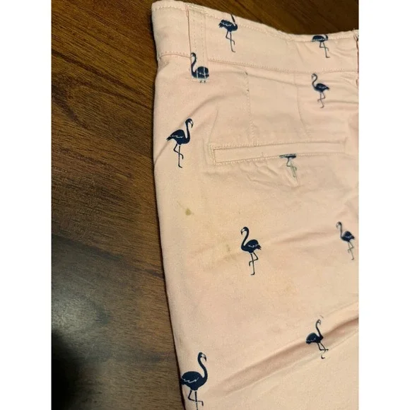 Hudson & Barrow Men's Pink Flamingo Chino Shorts - Size 32 - Summer Tropical - Picture 3 of 6